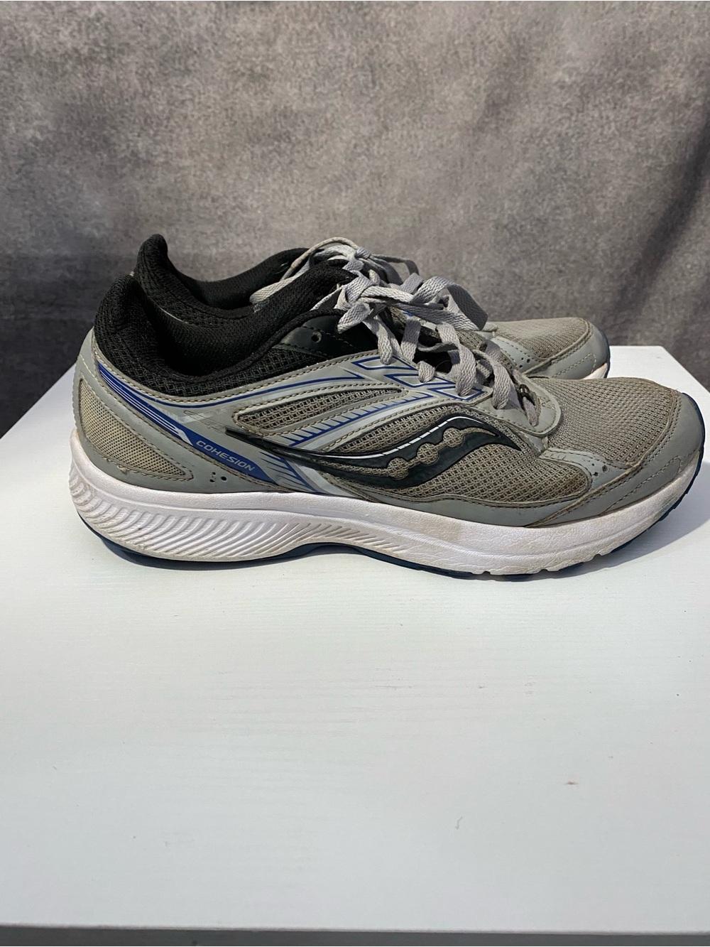 Saucony Cohesion 14 Men’s Running Shoes Gray Blue Size 10.5 Athletic Sneakers - Picture 4 of 10